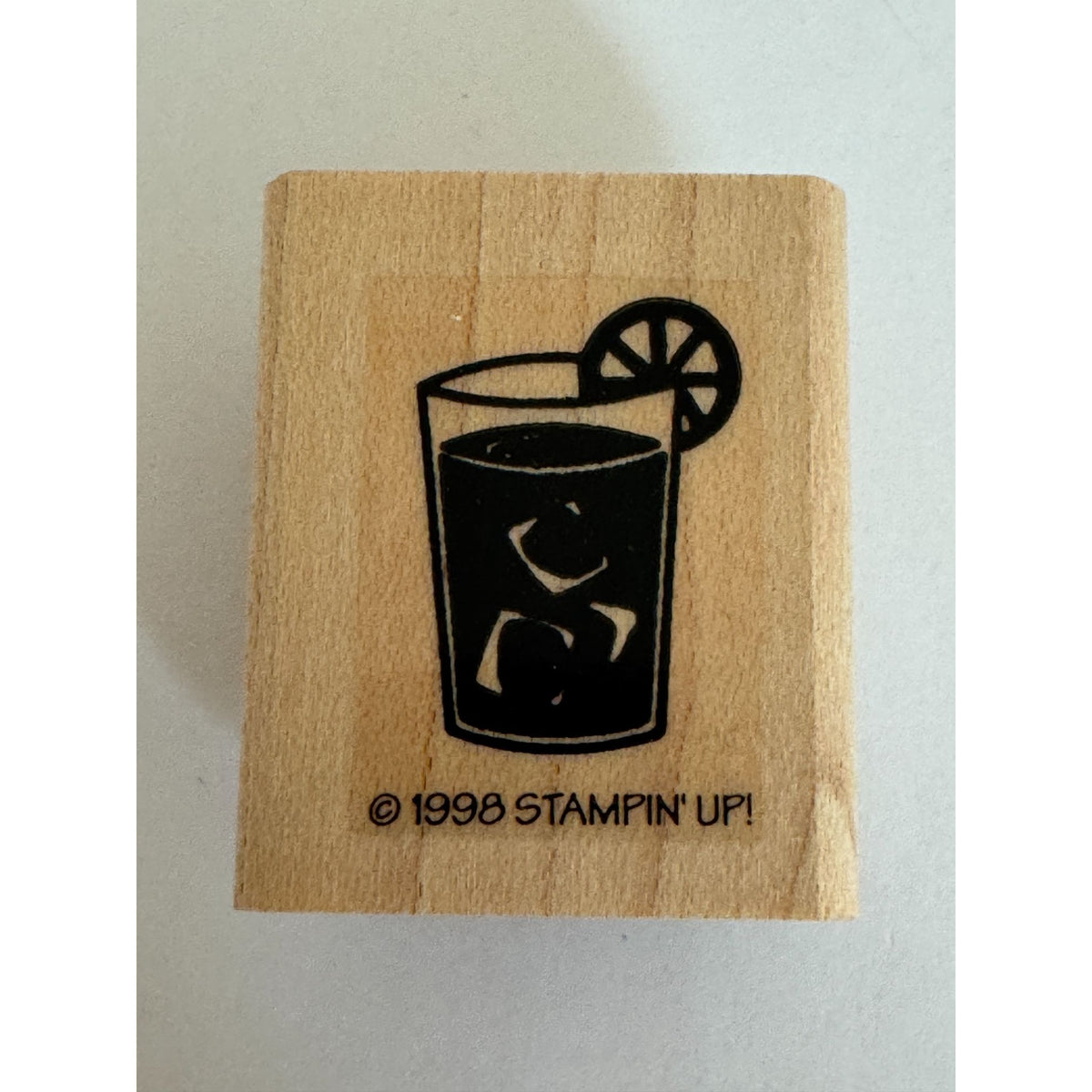 Stampin Up Rubber Stamp Lemonade Glass Lemon Slice Southern Hospitality Drink