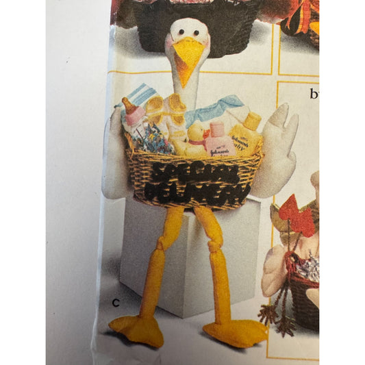 Simplicity Crafts Sewing Pattern 7039 Holiday Basket Gifts Halloween Candy Easter Uncut Santa