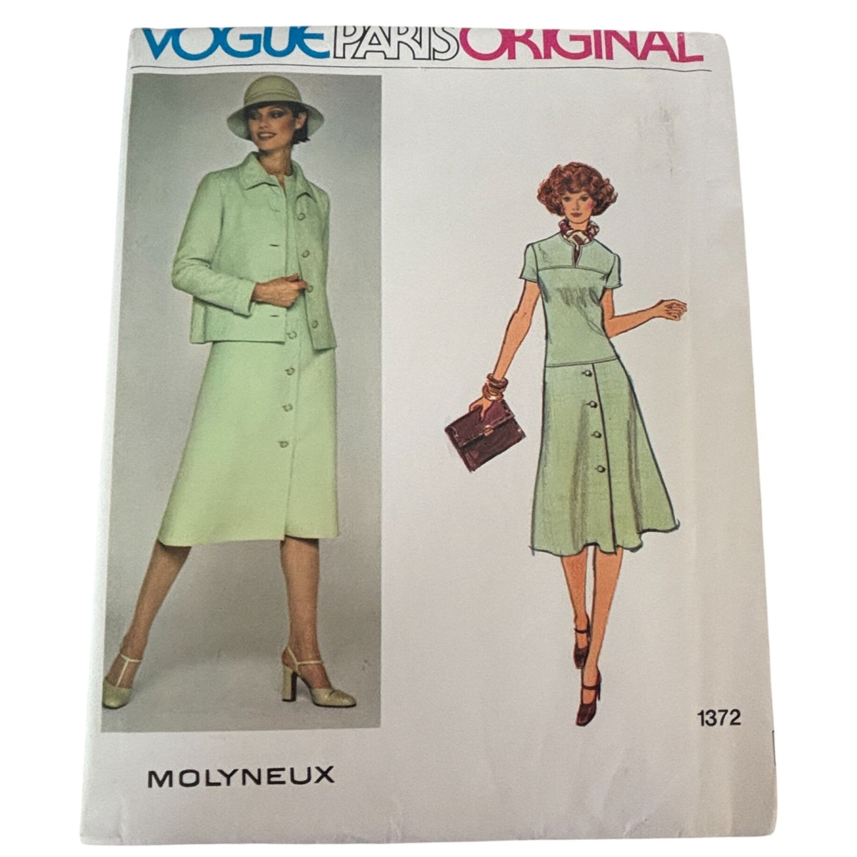 Vogue Paris Original Sewing Pattern 1372 Molyneux Jacket Dress Designer 10 70s UC Vintage A-Line