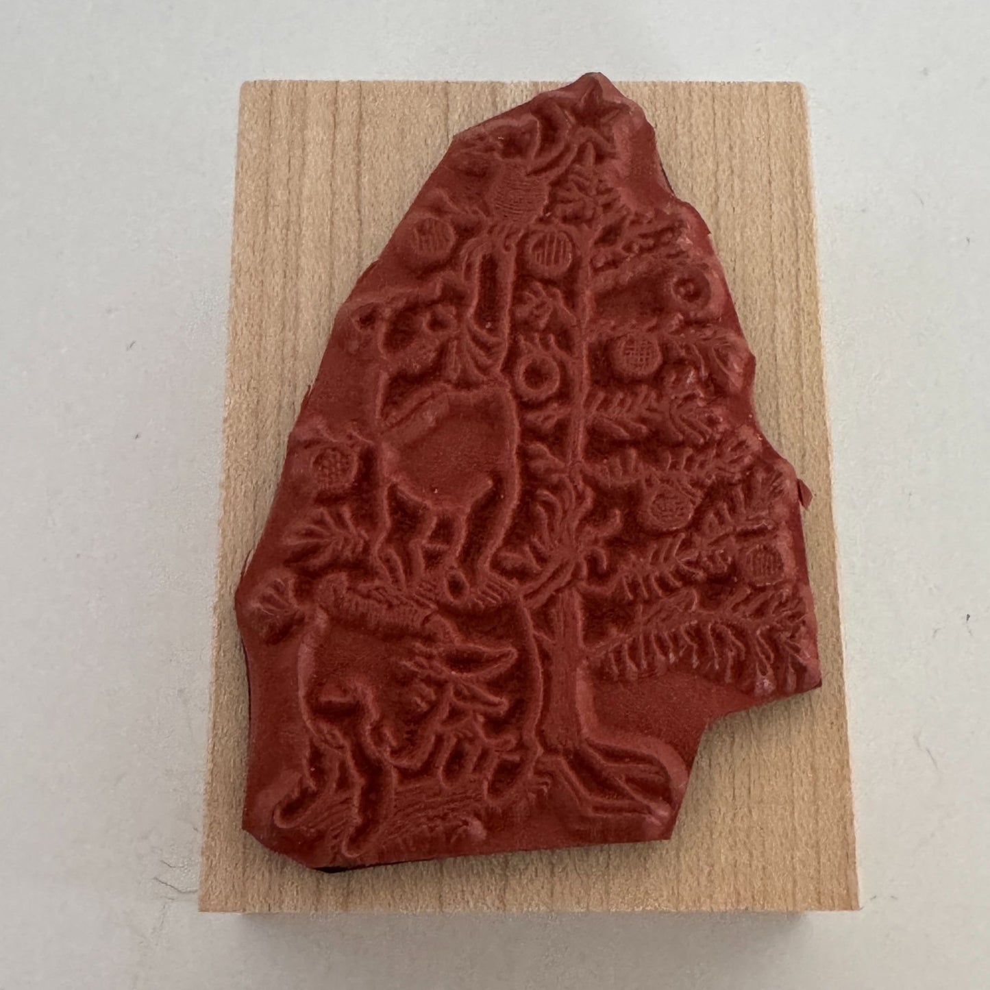 Disney All Night Media Rubber Stamp Trimming The Tree Winnie The Pooh Christmas