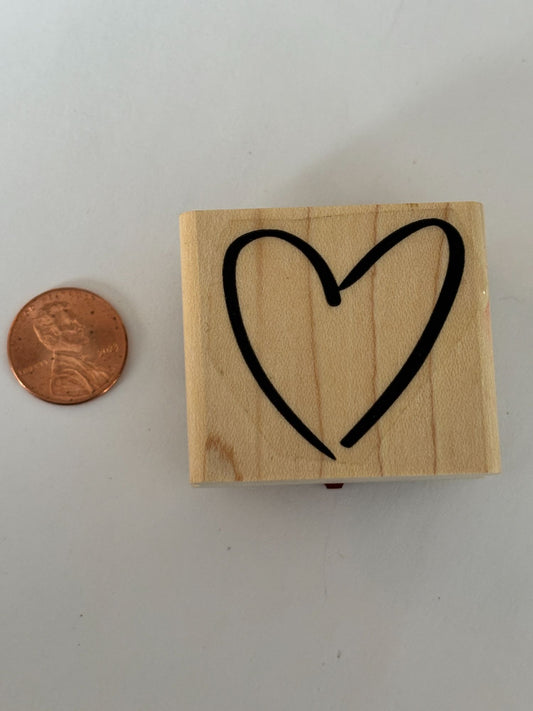 Stampin Up Rubber Stamp Heart Shaped Valentines Day Anniversary Card Making