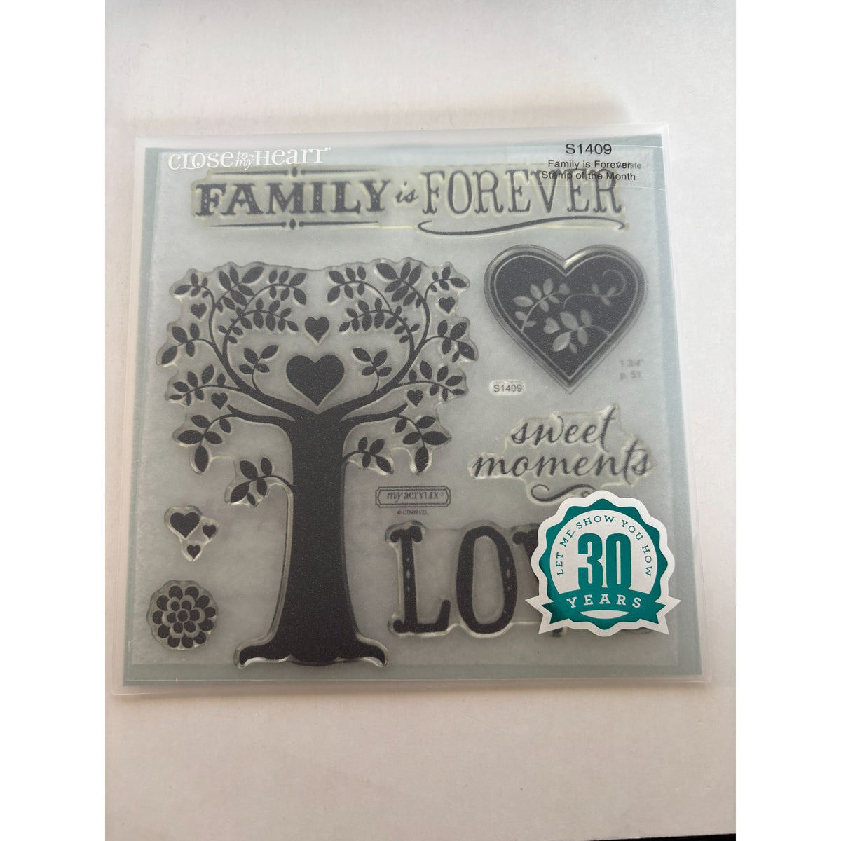 CTMH Acrylic Stamp Set Family is Forever Tree Sweet Moments Art My Acrylix S1409