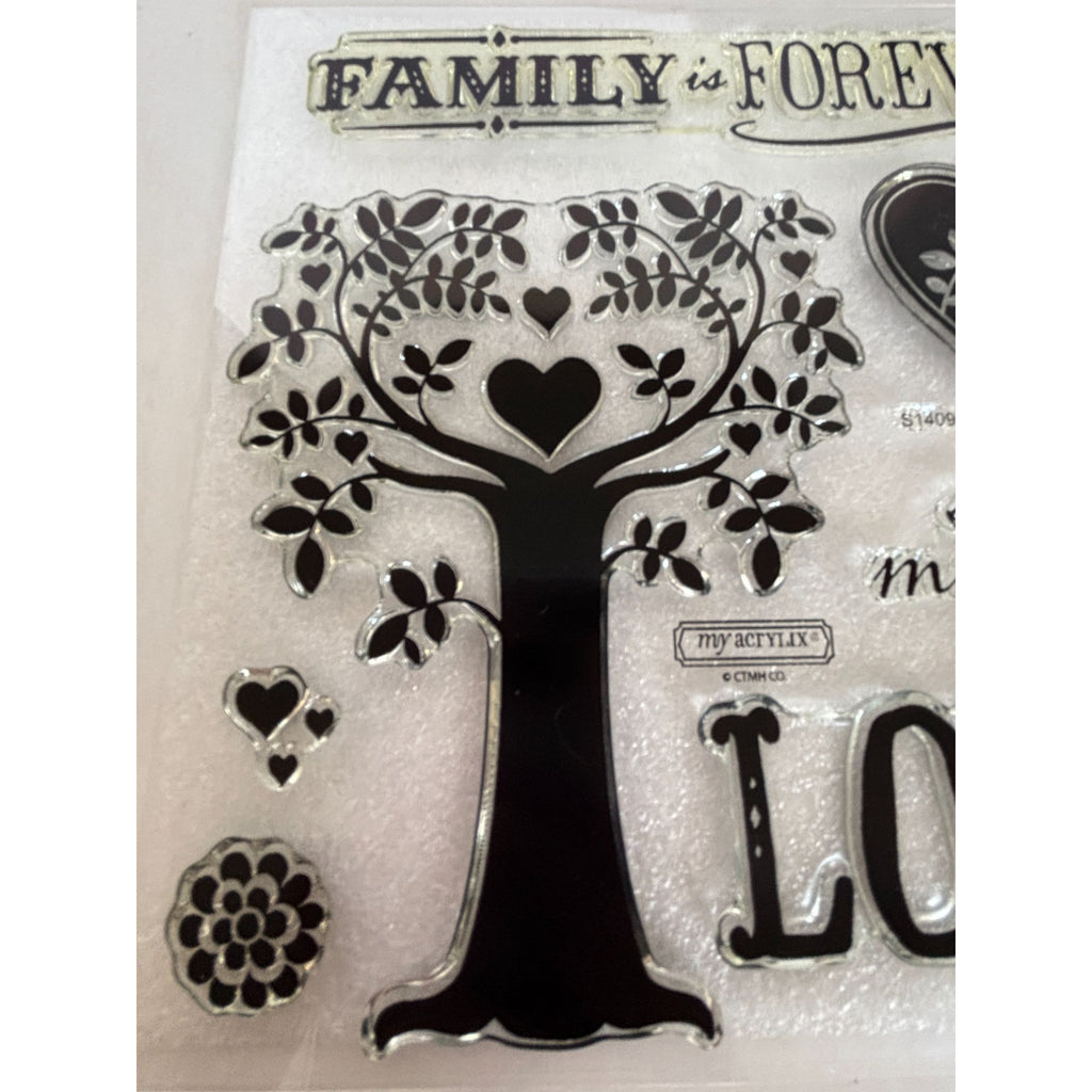 CTMH Acrylic Stamp Set Family is Forever Tree Sweet Moments Art My Acrylix S1409