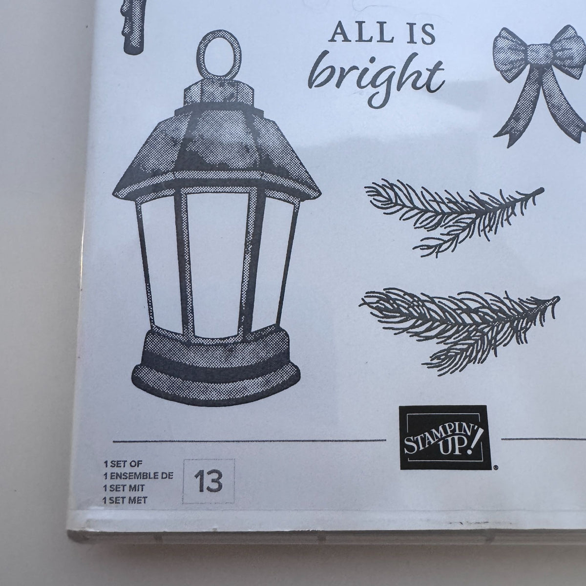 Stampin Up Light the Year Stamp Set and Dies Bundle Christmas Lantern Pinecones Holiday Card Making