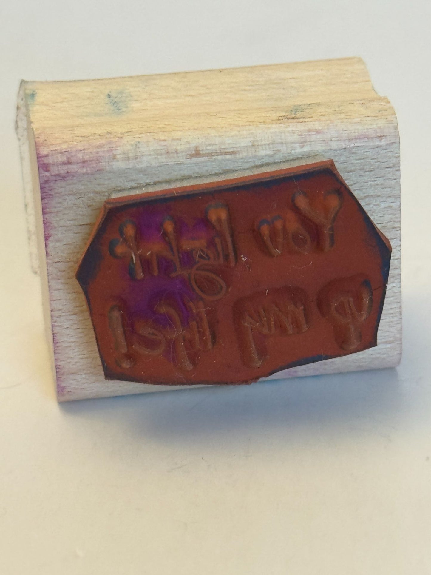 Stampin Up Wood Rubber Stamp You Light Up My Life Card Making Words Sentiment