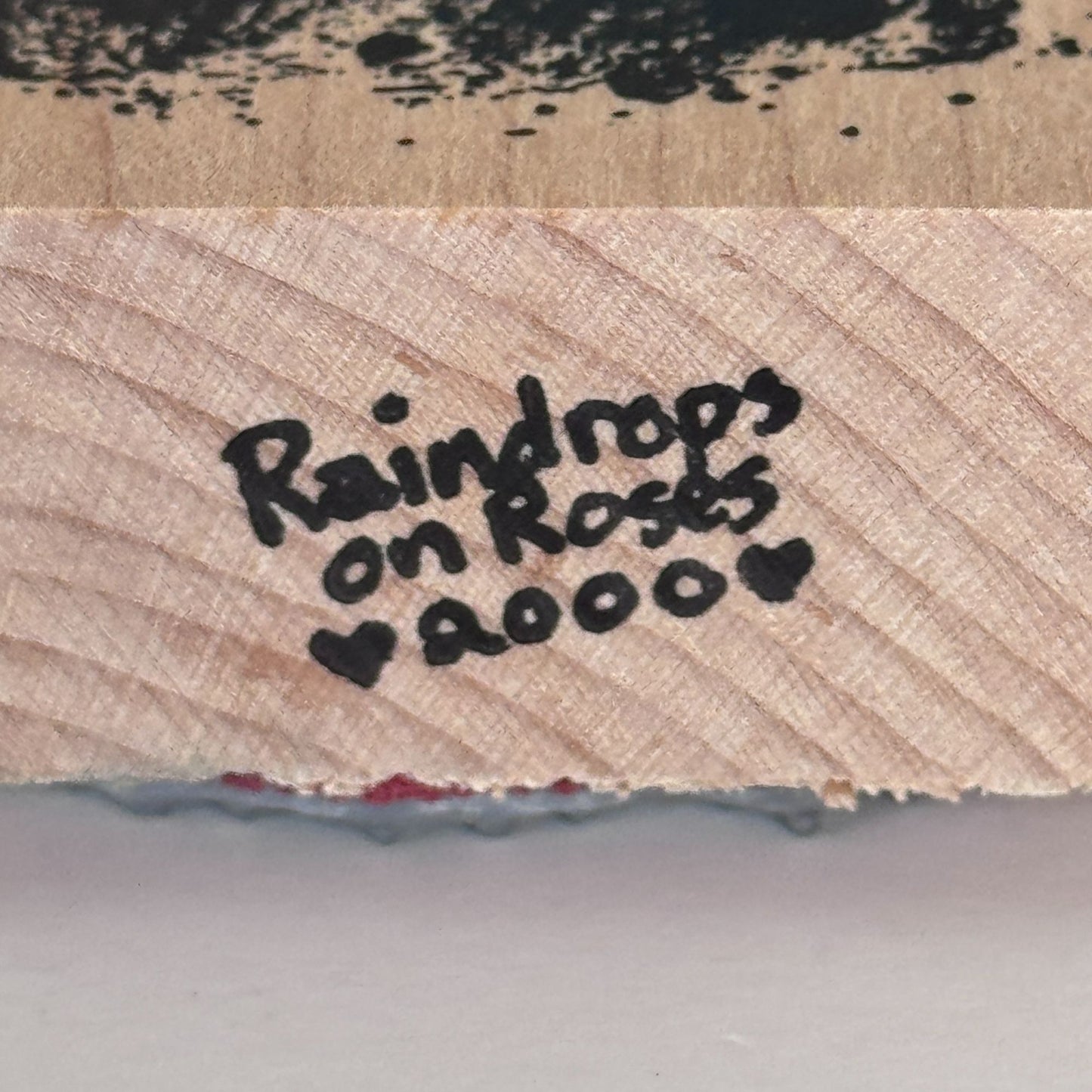 Raindrops On Roses Rubber Stamp Grunge Paint Stroke Background Distressed Craft