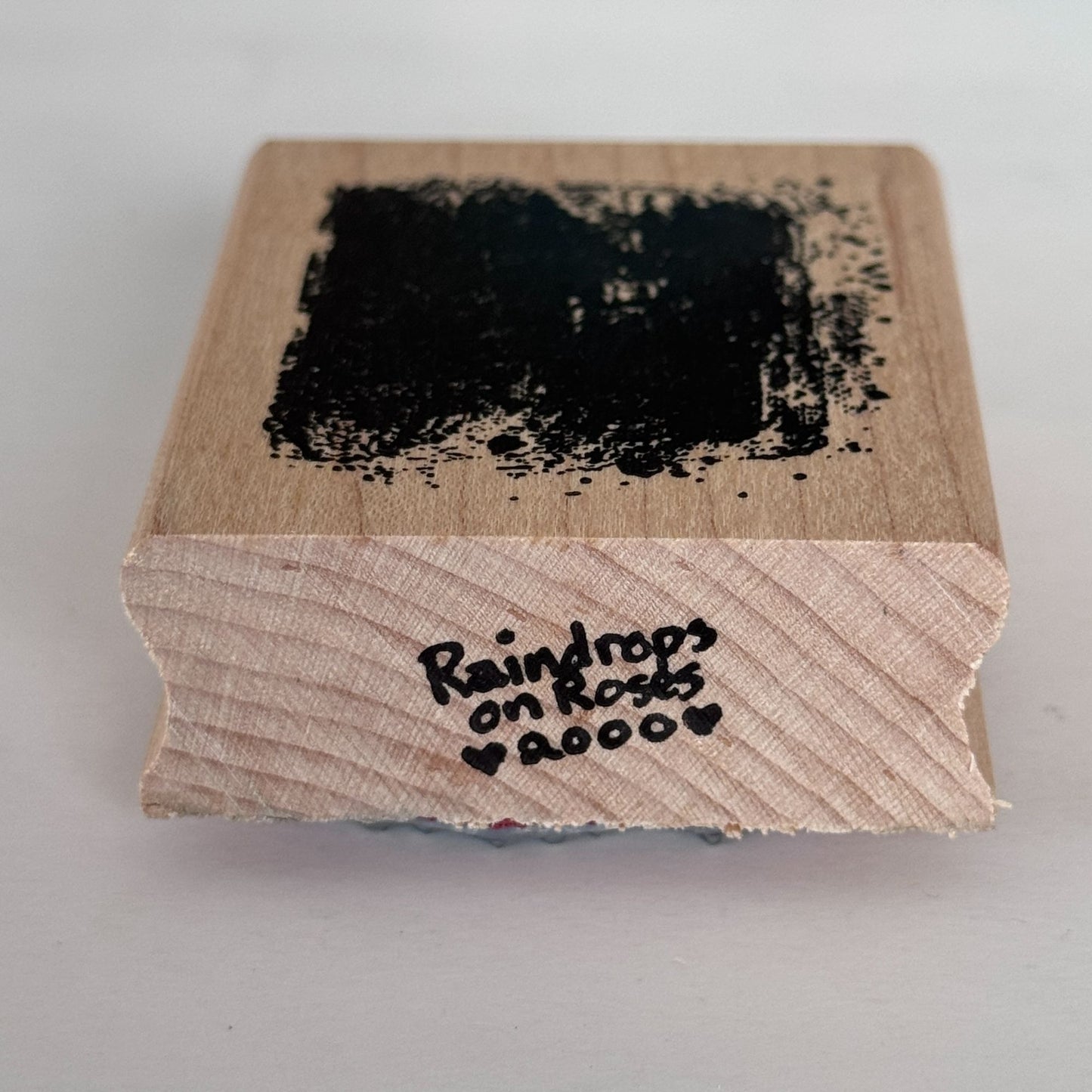 Raindrops On Roses Rubber Stamp Grunge Paint Stroke Background Distressed Craft