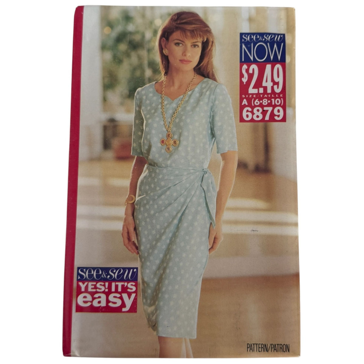 Butterick Sewing Pattern 6879 Top Wrap Skirt 90s Flattering Silhouette 6-10 Uncut