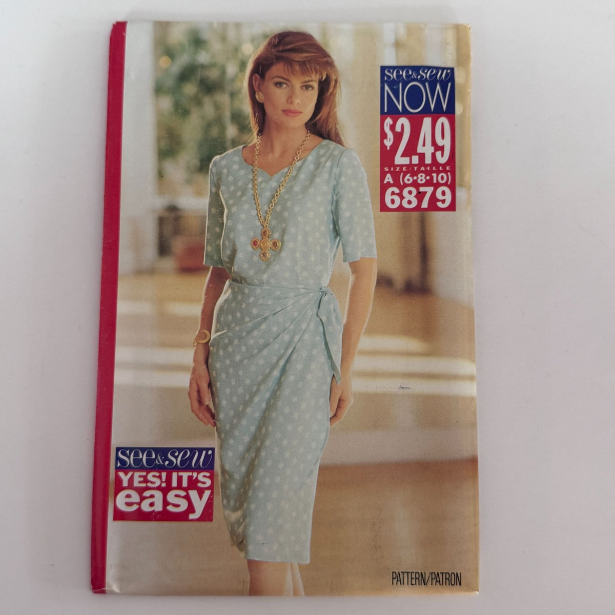 Butterick Sewing Pattern 6879 Top Wrap Skirt 90s Flattering Silhouette 6-10 Uncut