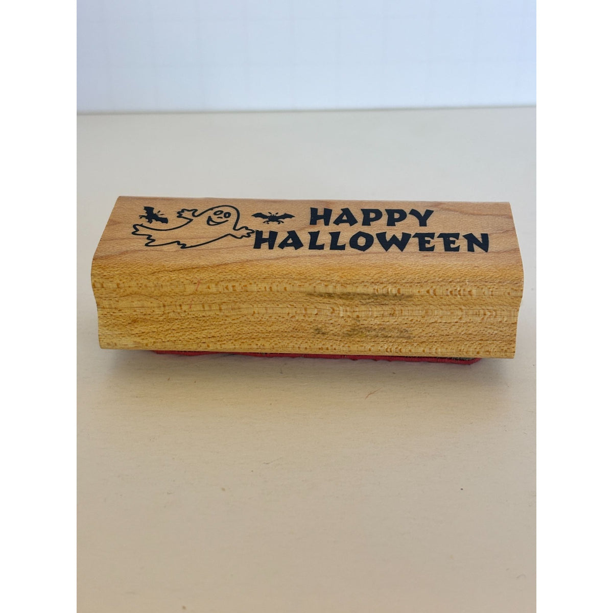 Art Gone Wild Rubber Stamp Happy Halloween Sentiment Cardmaking Words Ghost Bats Party Invitation