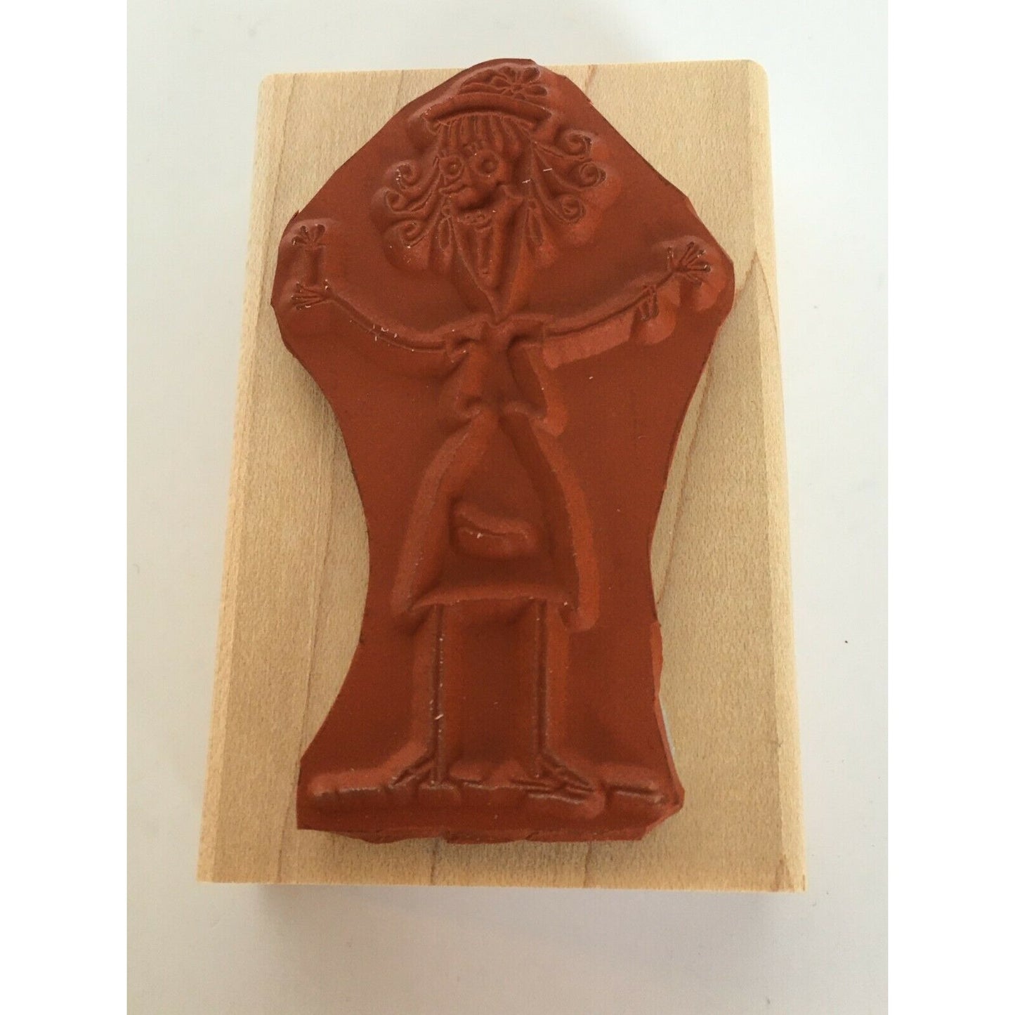Stampin Up Rubber Stamp Birthday Card Making Woman in Hat Smiling Friend Gift