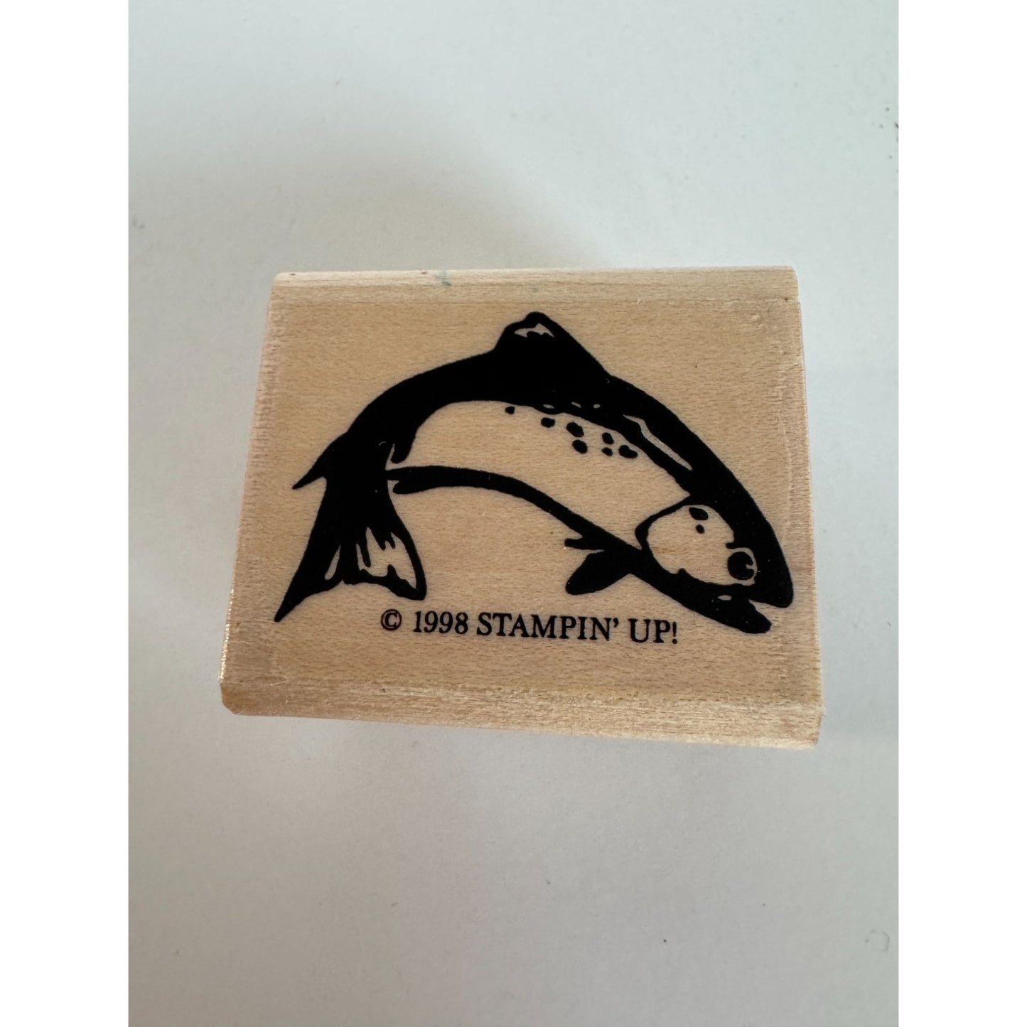 Stampin Up Rubber Stamp Fish Trout Fathers Day Card Making Lake Fishing Summer
