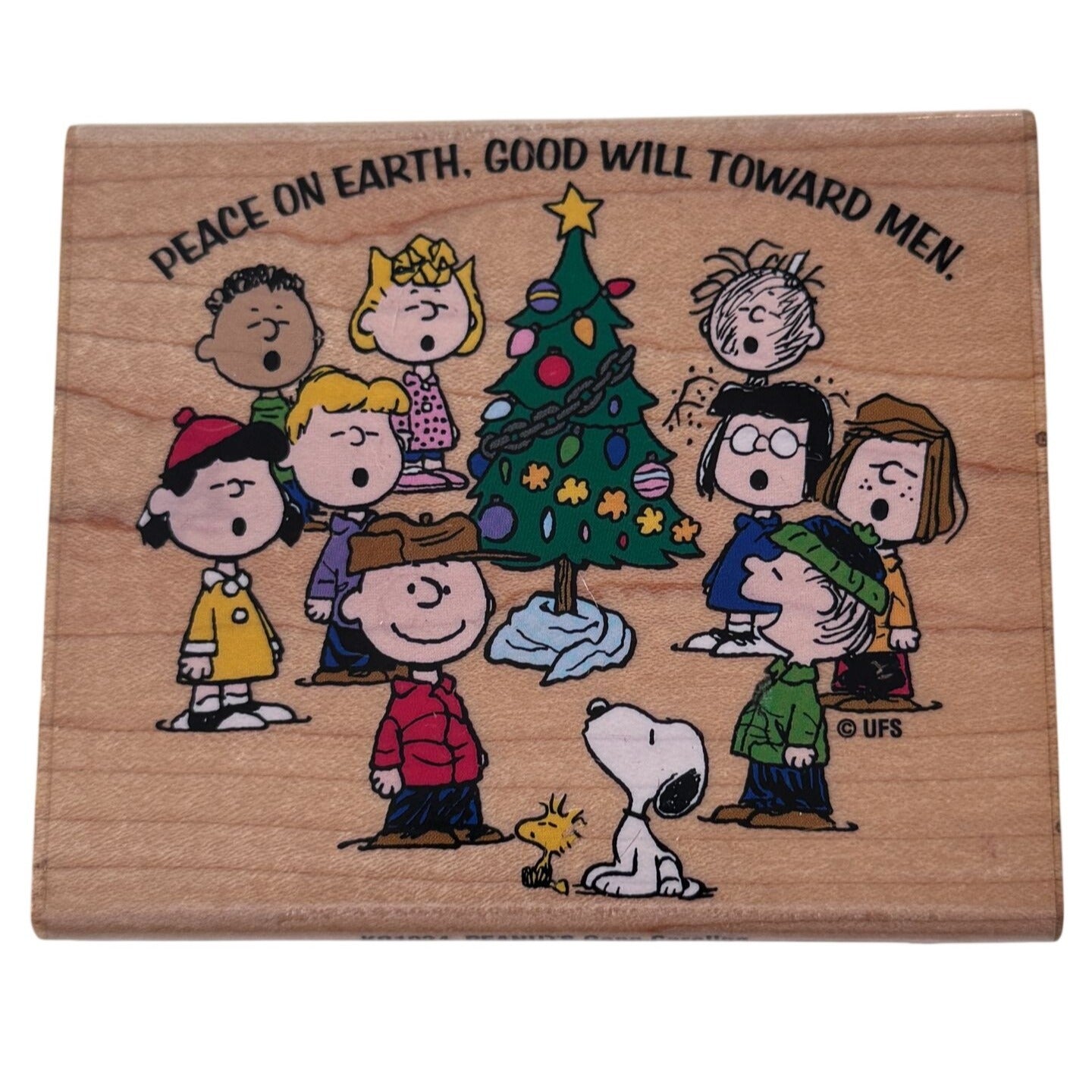 Stampabilities Peanuts Gang Caroling Rubber Stamp Snoopy Charlie Brown Christmas Holiday