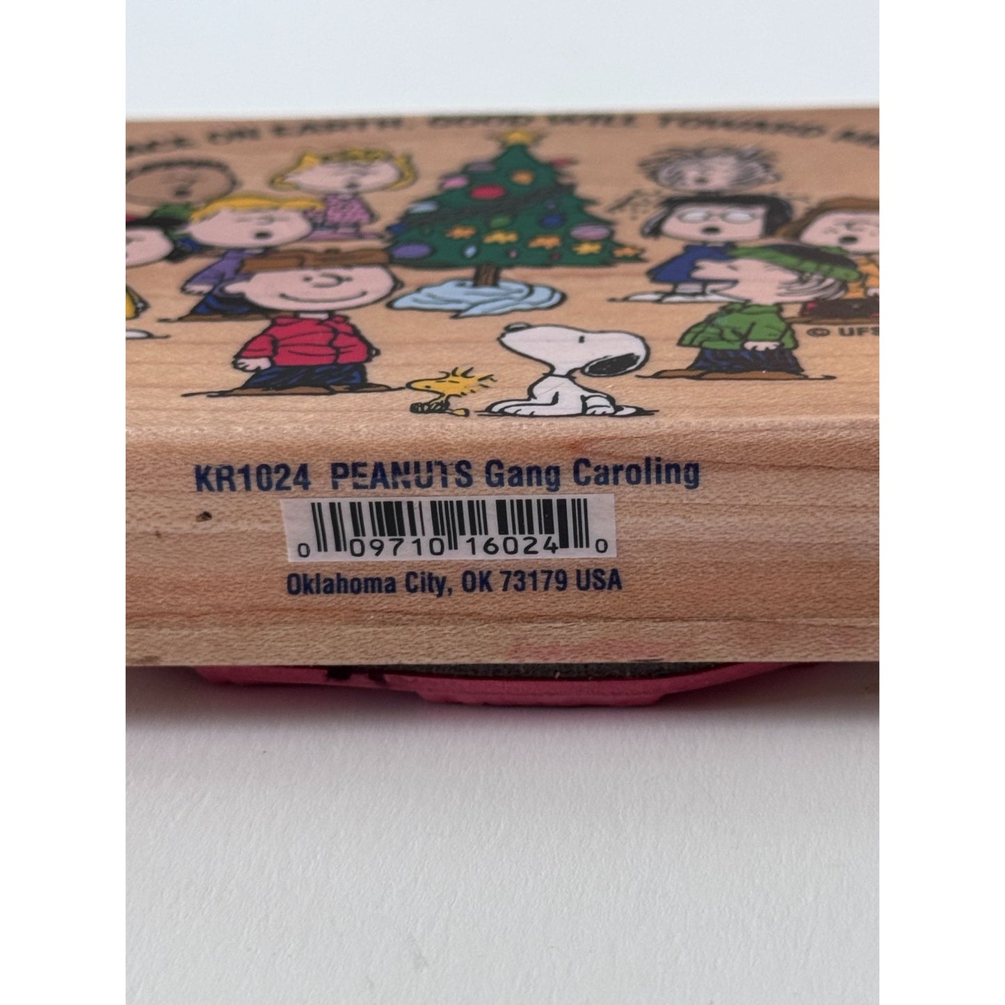 Stampabilities Peanuts Gang Caroling Rubber Stamp Snoopy Charlie Brown Christmas Holiday
