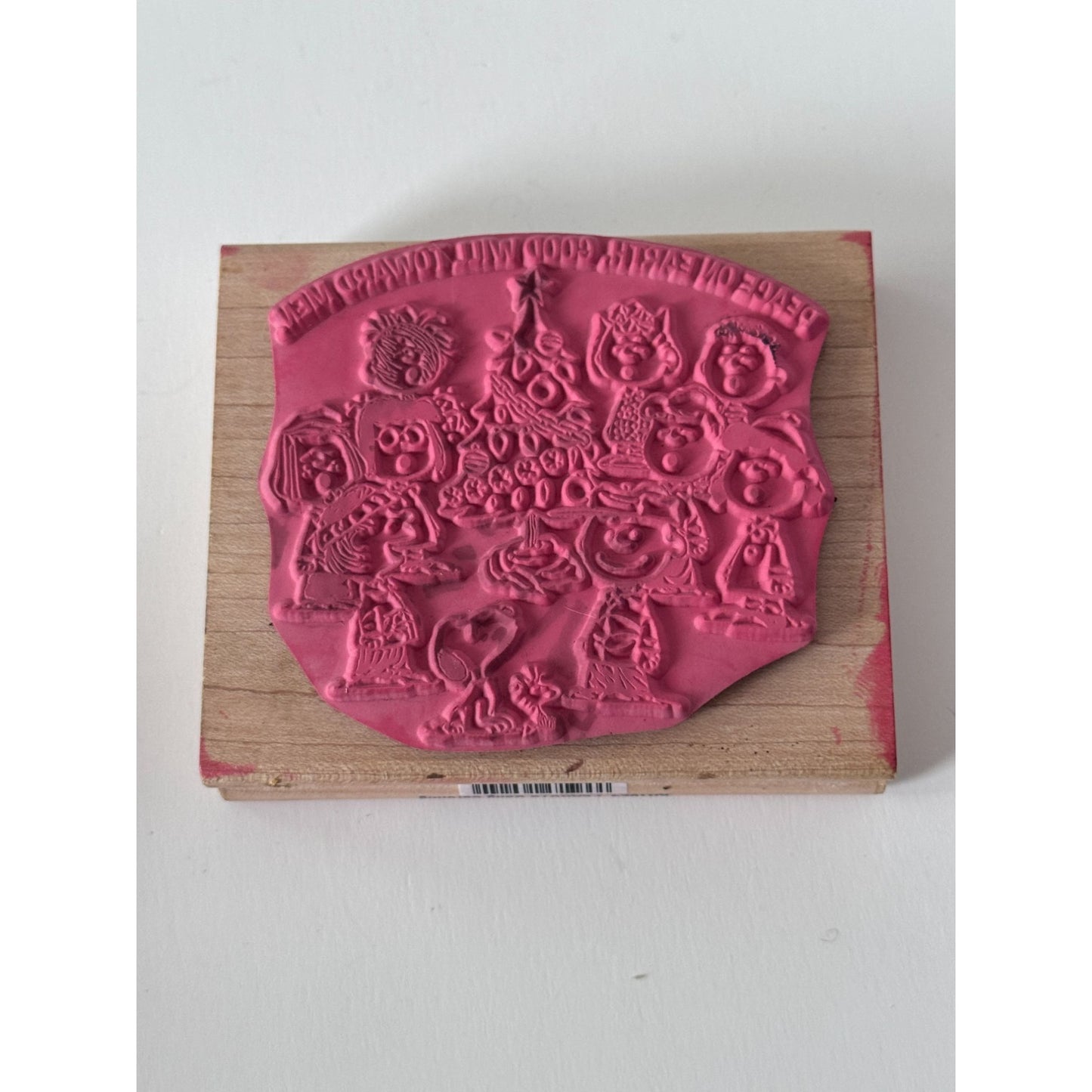 Stampabilities Peanuts Gang Caroling Rubber Stamp Snoopy Charlie Brown Christmas Holiday