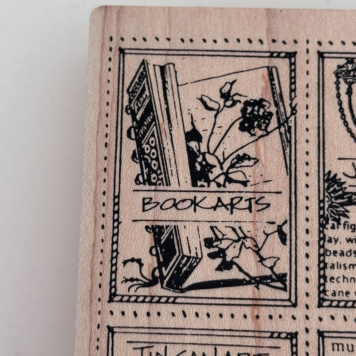 Stampers Anonymous Rubber Stamp Artisan Collage Book Arts Jewelry Tin Can Art