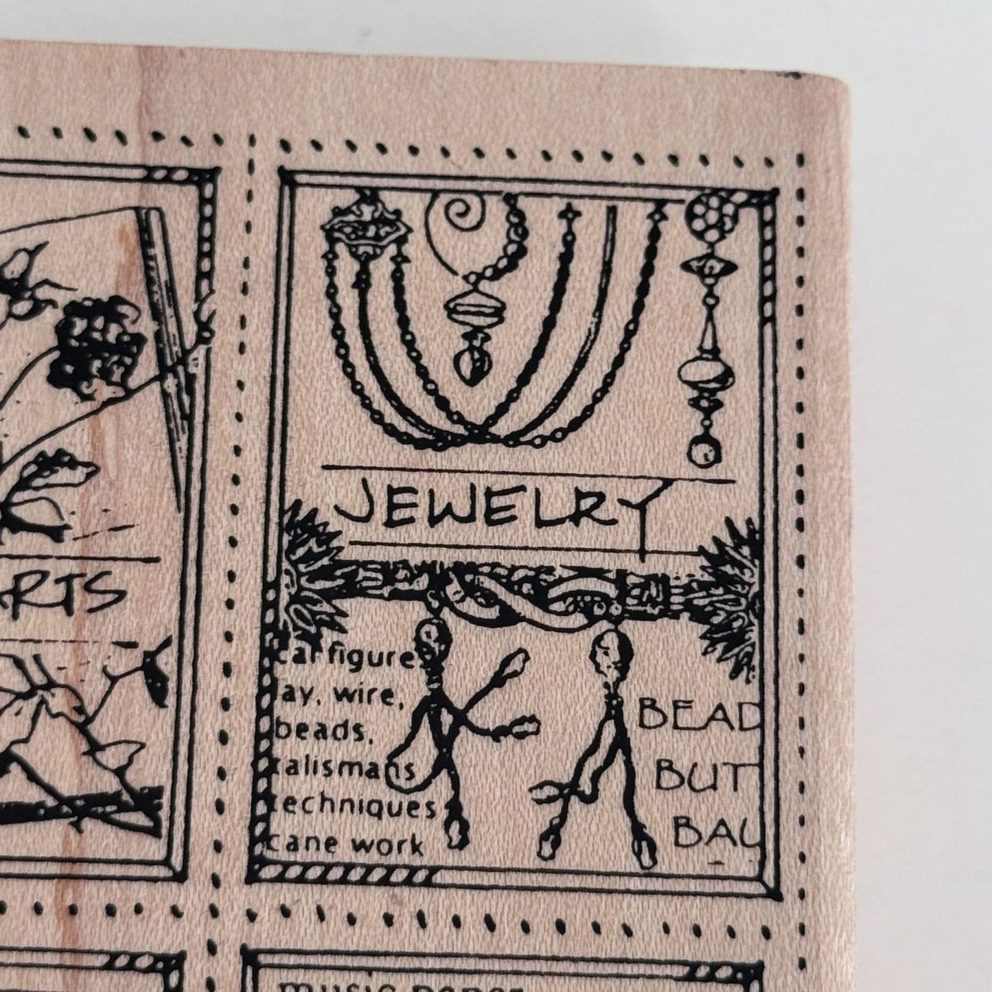 Stampers Anonymous Rubber Stamp Artisan Collage Book Arts Jewelry Tin Can Art