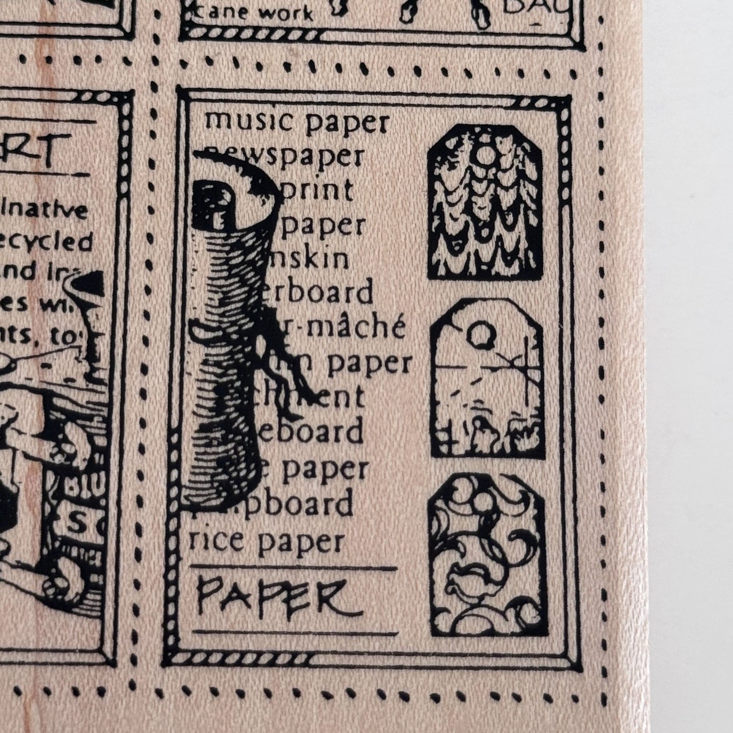 Stampers Anonymous Rubber Stamp Artisan Collage Book Arts Jewelry Tin Can Art
