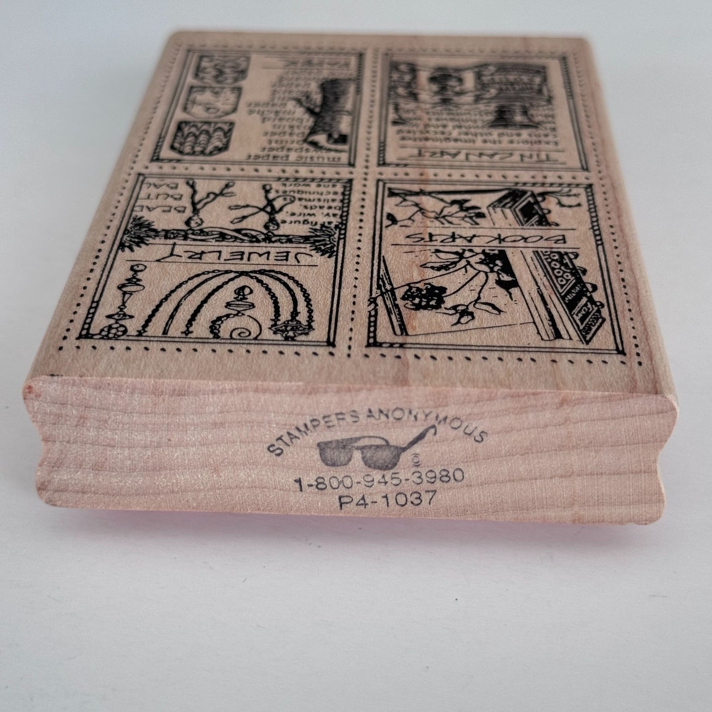 Stampers Anonymous Rubber Stamp Artisan Collage Book Arts Jewelry Tin Can Art