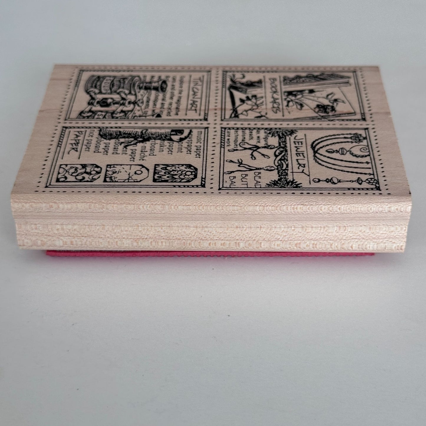 Stampers Anonymous Rubber Stamp Artisan Collage Book Arts Jewelry Tin Can Art