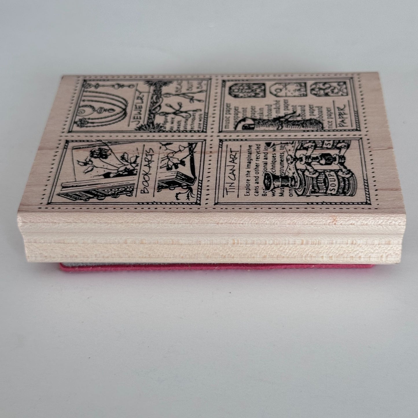 Stampers Anonymous Rubber Stamp Artisan Collage Book Arts Jewelry Tin Can Art