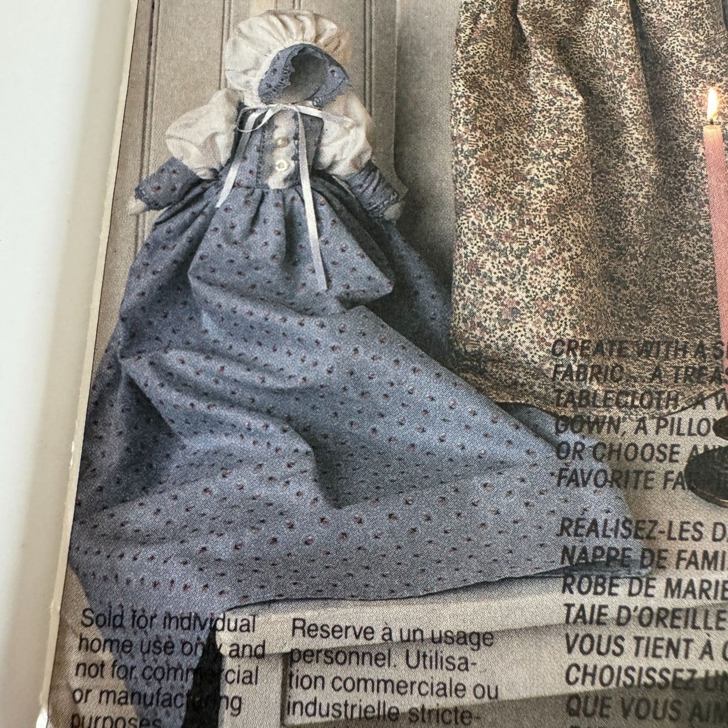 McCalls Sewing Pattern 5515 American Heirloom Dolls Gown Variations Craft Uncut