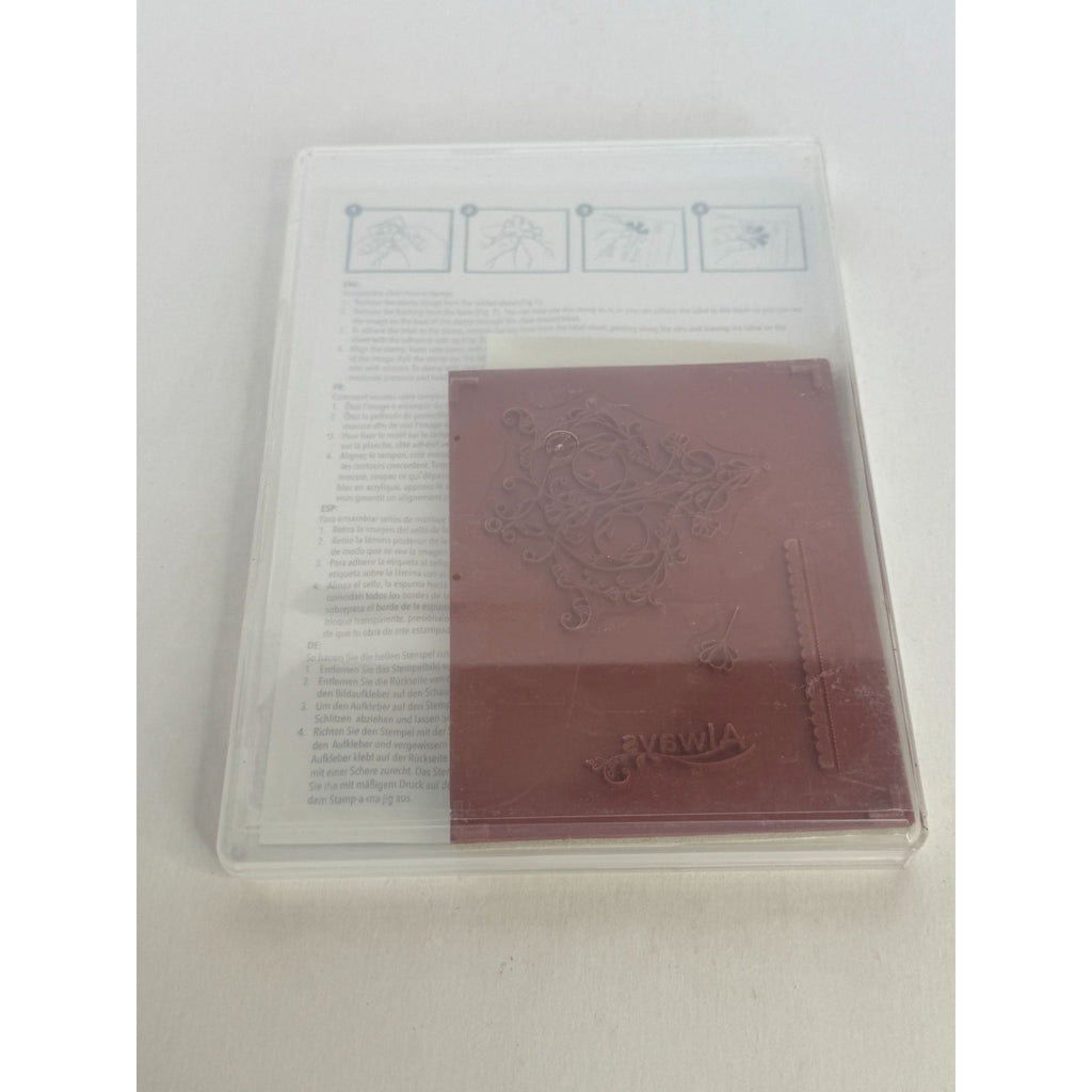 Stampin Up Clean Mount Rubber Stamp Set of 4 Always Elegant Filigree Card Making