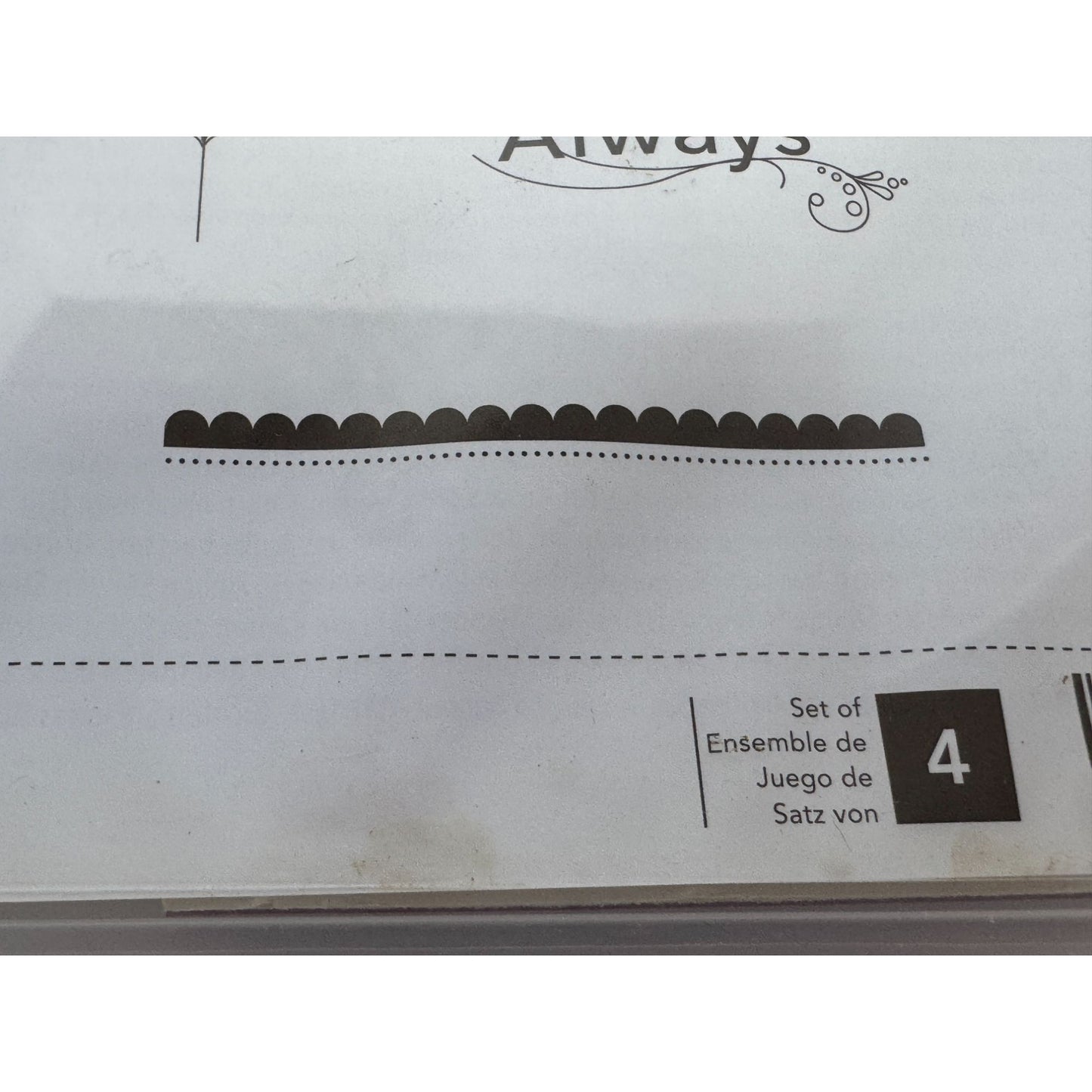 Stampin Up Clean Mount Rubber Stamp Set of 4 Always Elegant Filigree Card Making