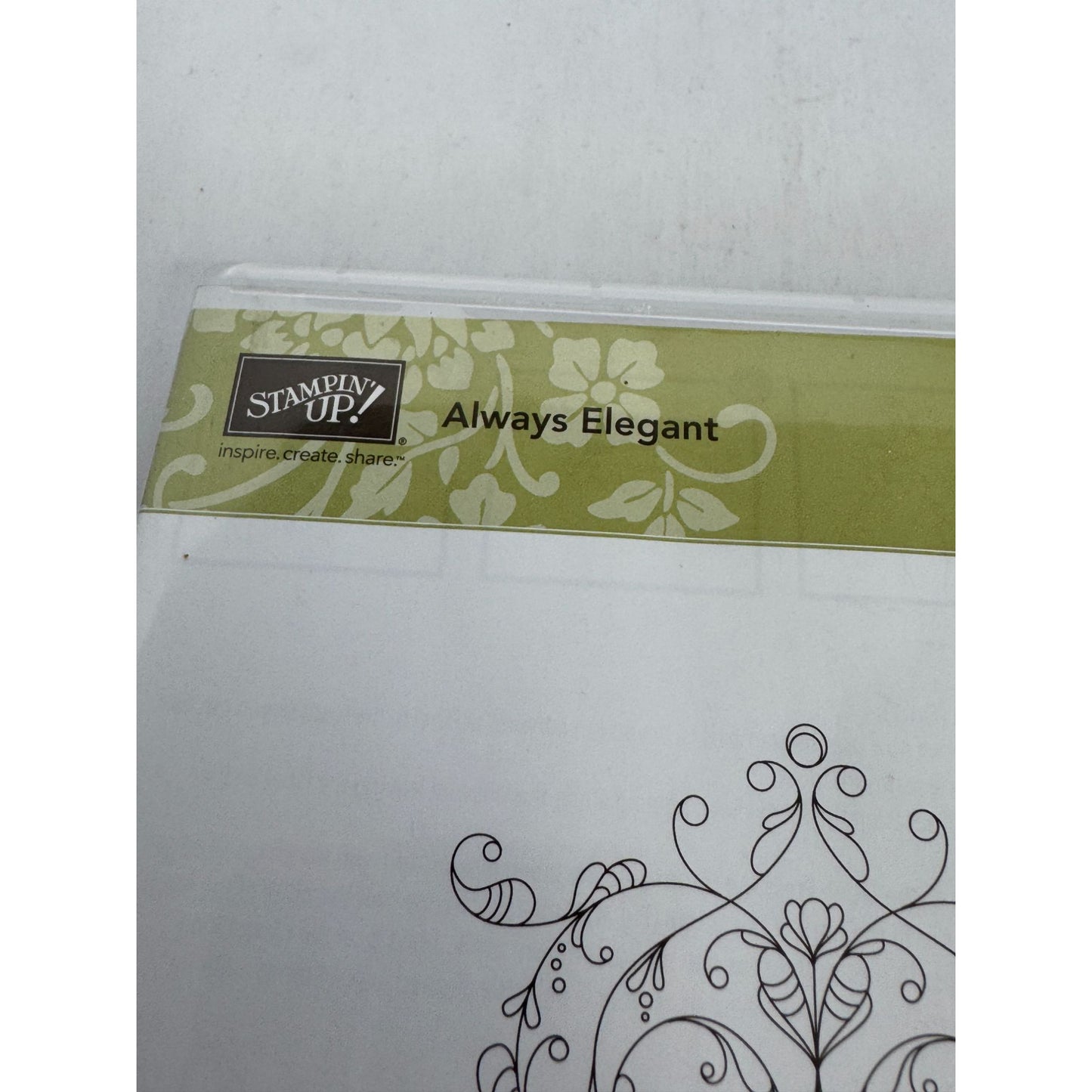 Stampin Up Clean Mount Rubber Stamp Set of 4 Always Elegant Filigree Card Making