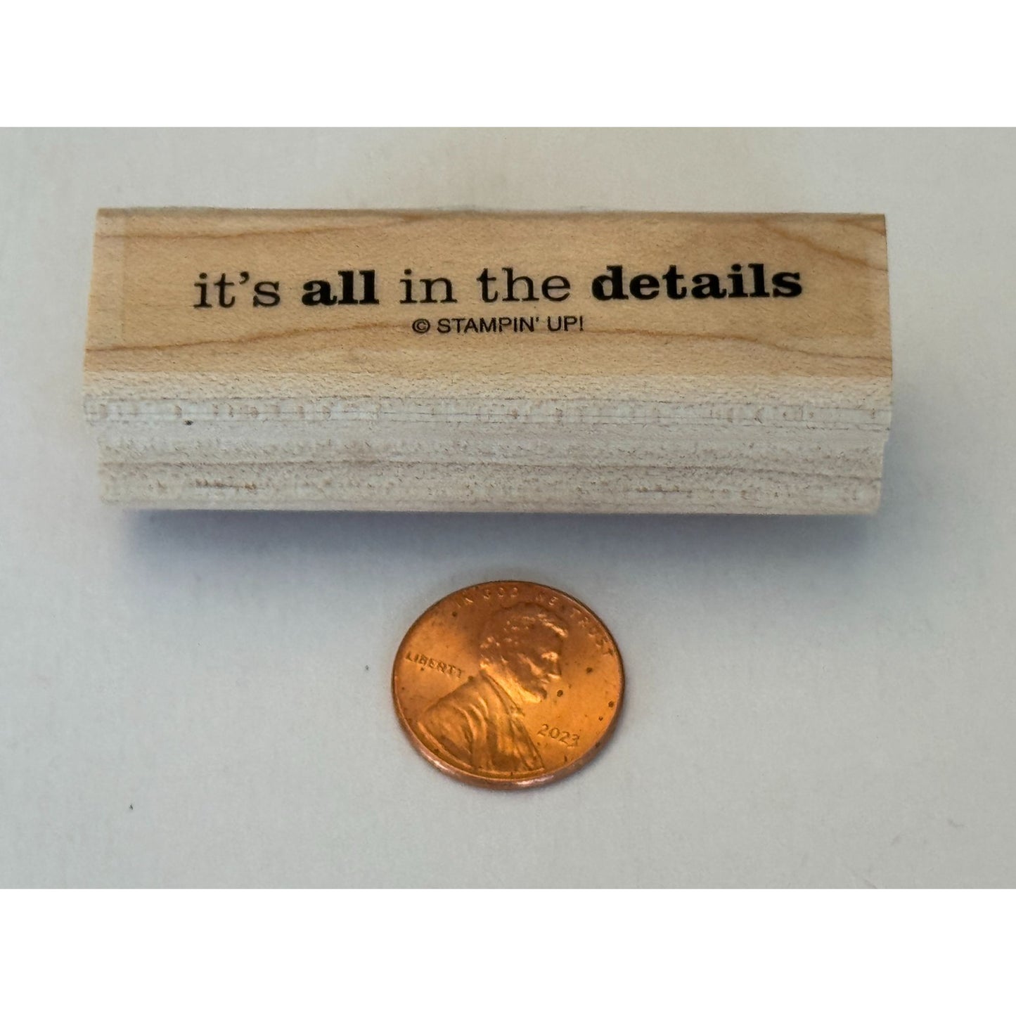 Stampin Up Rubber Stamp Its All In The Details Cardmaking Words Scrapbooking Art