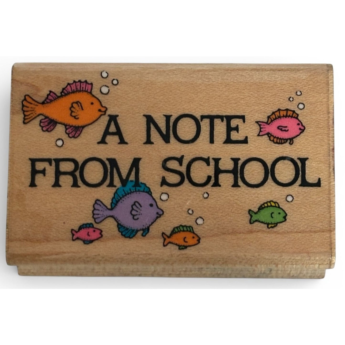 Hero Arts Rubber Stamp A Note From School Teacher Parent Note Fish Learning Kids
