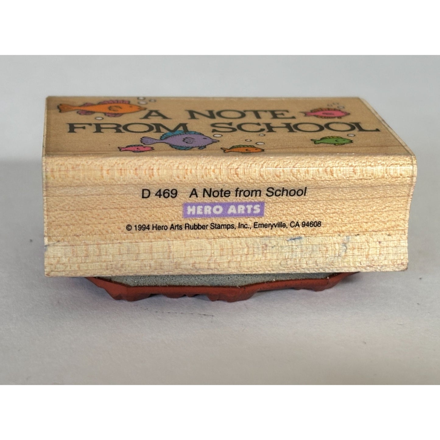 Hero Arts Rubber Stamp A Note From School Teacher Parent Note Fish Learning Kids