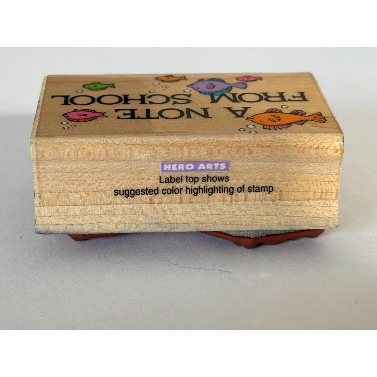 Hero Arts Rubber Stamp A Note From School Teacher Parent Note Fish Learning Kids