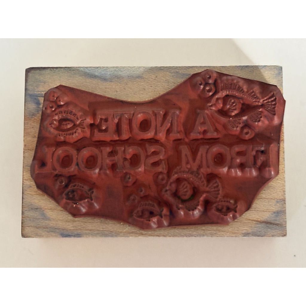 Hero Arts Rubber Stamp A Note From School Teacher Parent Note Fish Learning Kids