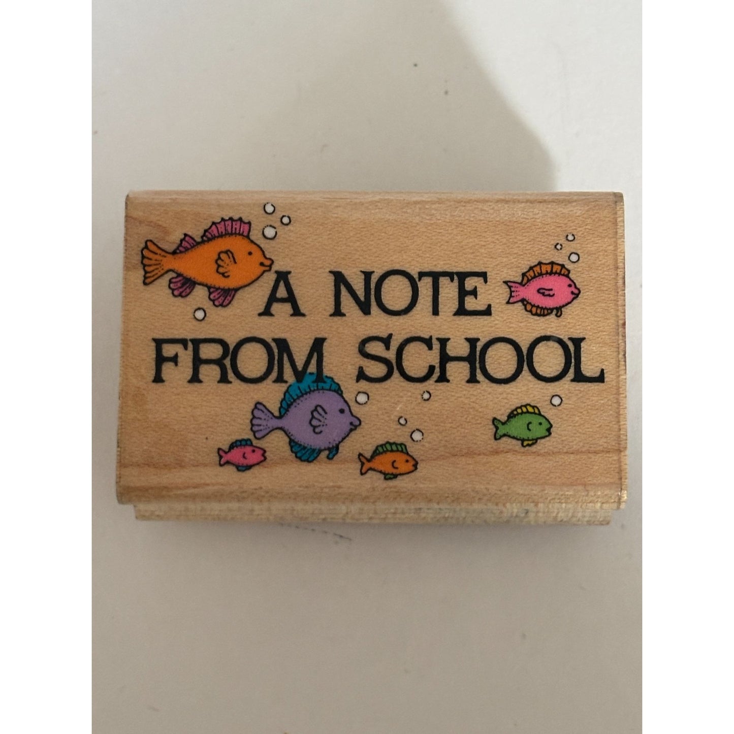Hero Arts Rubber Stamp A Note From School Teacher Parent Note Fish Learning Kids