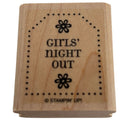Stampin Up Rubber Stamp Girls Night Out Invitation Tag Shape Card Making Words