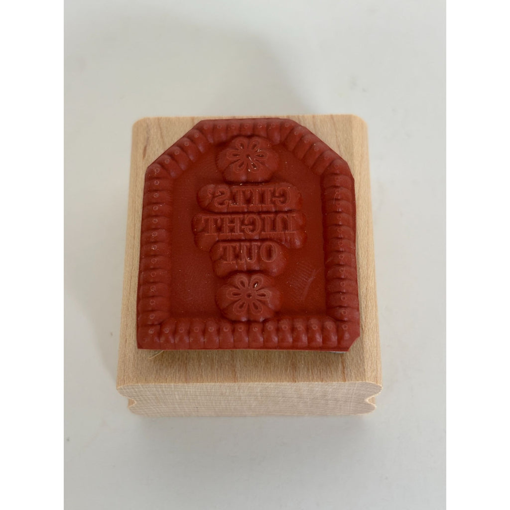 Stampin Up Rubber Stamp Girls Night Out Invitation Tag Shape Card Making Words