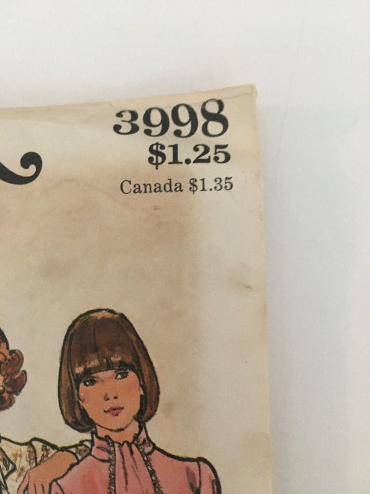 Butterick Sewing Pattern 3998 Victorian Prairie Blouse Shirt Vintage 1970s UC 8