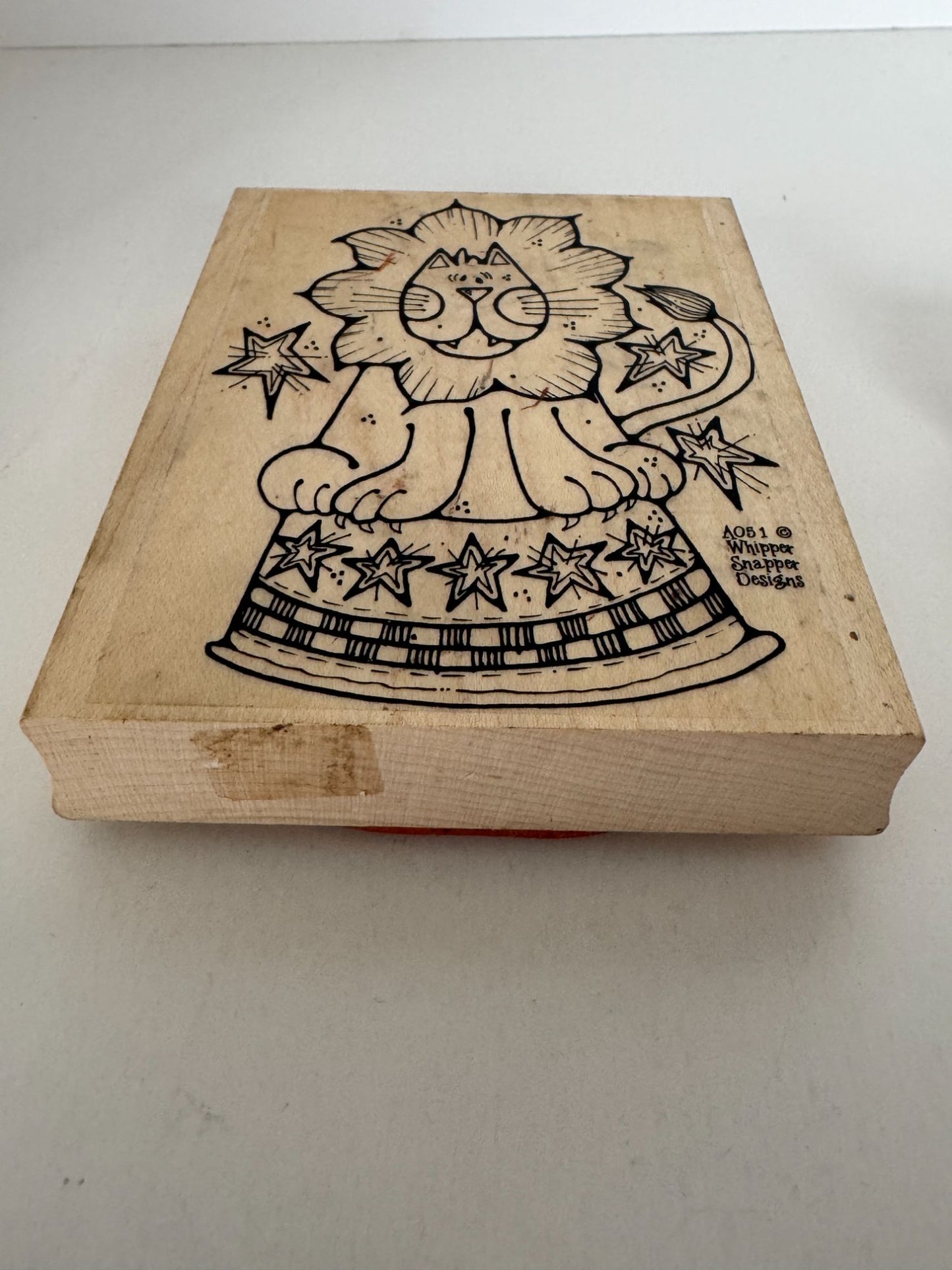 Whipper Snapper Rubber Stamp Circus Lion Animal Card Making Craft Large AO51