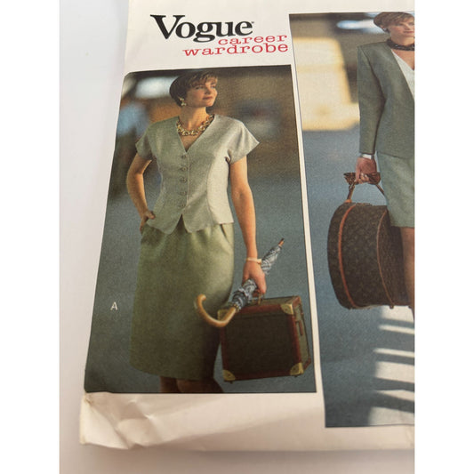 Vogue Sewing Pattern 2637 Career Wardrobe 6-10 Jacket Skirt Shorts Pants Easy UC