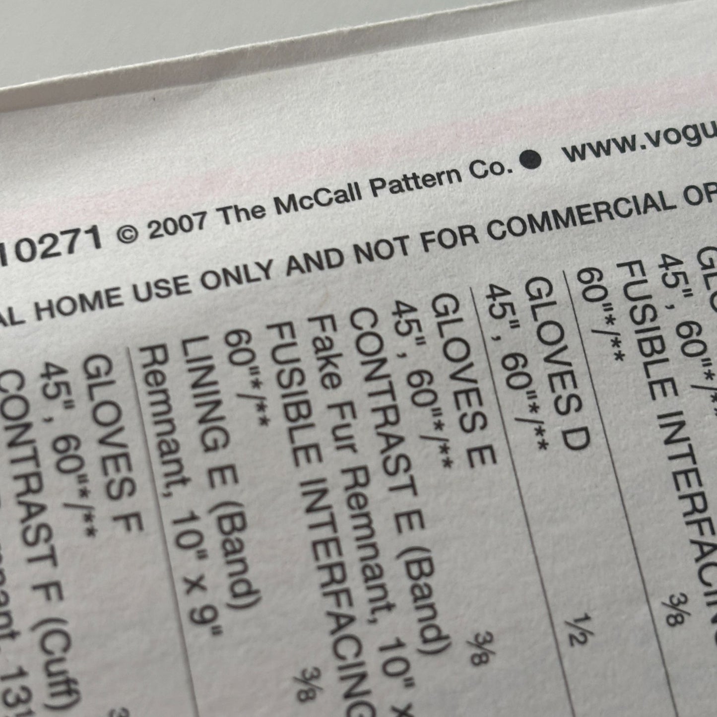 Vogue Sewing Pattern V8311 Stretch Gloves S M L Driving Winter Accessories UC