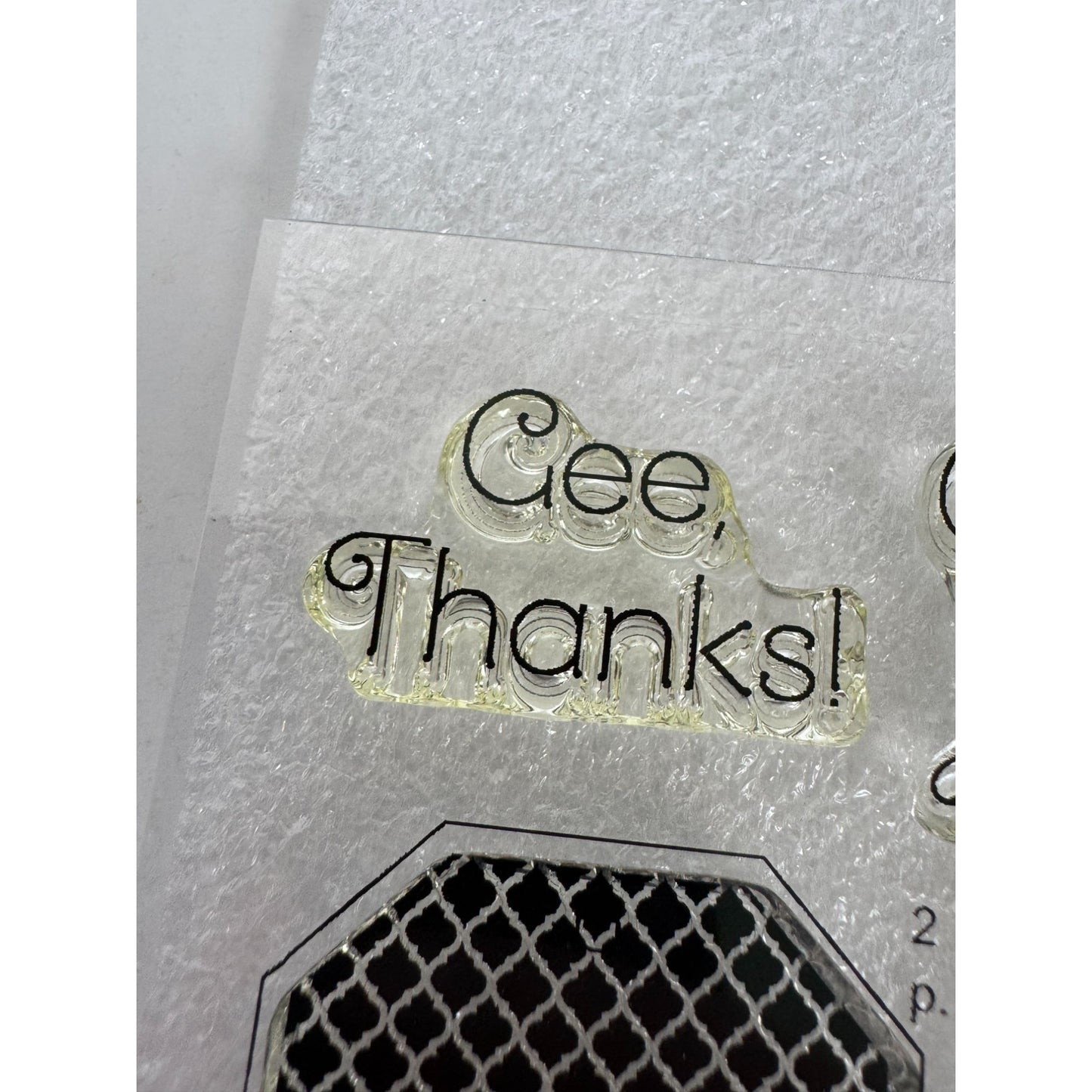 CTMH My Acrylix Acrylic Stamp Set Tagged with Love Cheer Up Buttercup Birthday