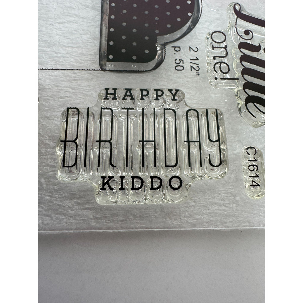 CTMH My Acrylix Acrylic Stamp Set Tagged with Love Cheer Up Buttercup Birthday