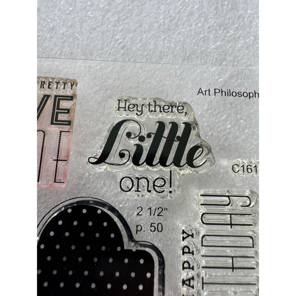 CTMH My Acrylix Acrylic Stamp Set Tagged with Love Cheer Up Buttercup Birthday