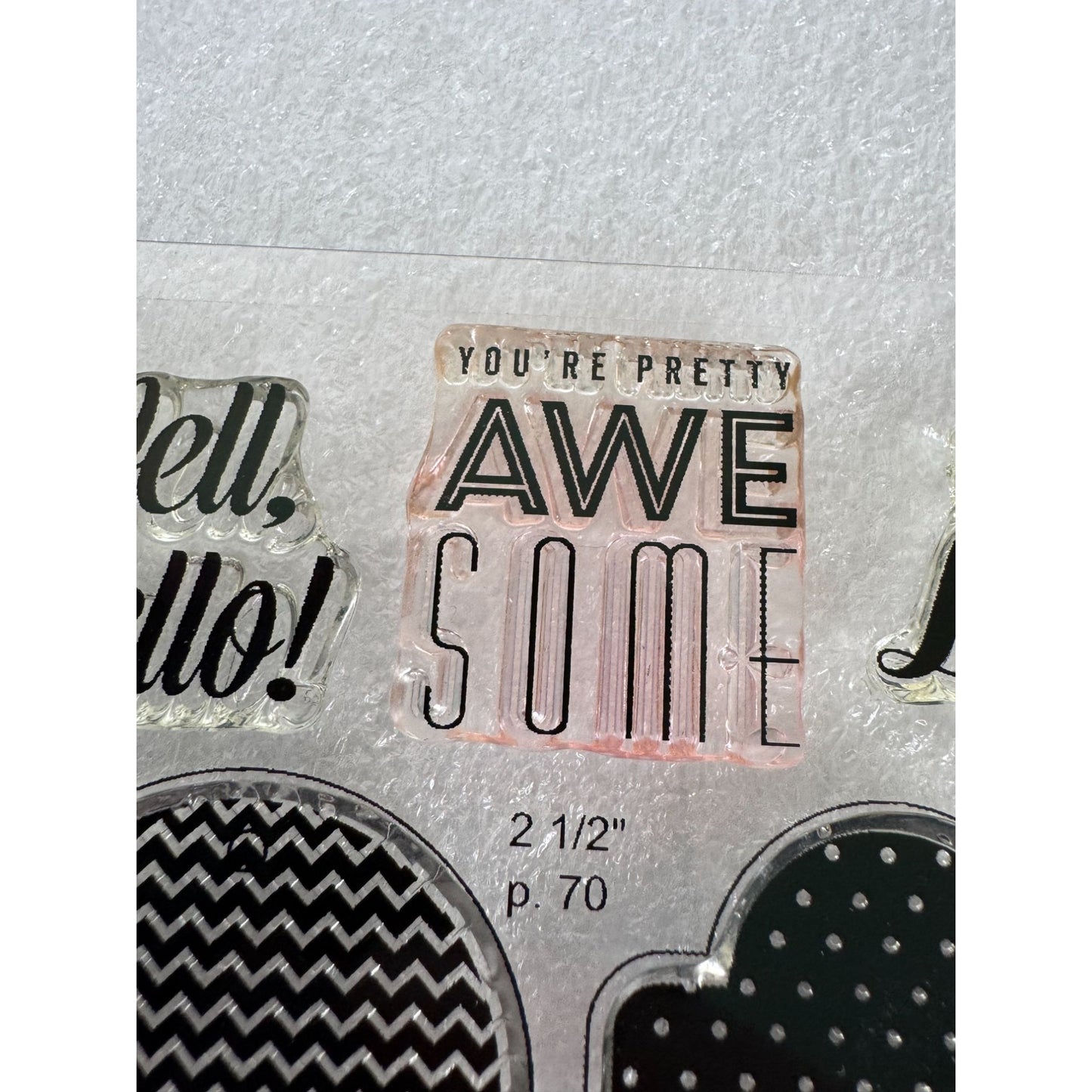 CTMH My Acrylix Acrylic Stamp Set Tagged with Love Cheer Up Buttercup Birthday