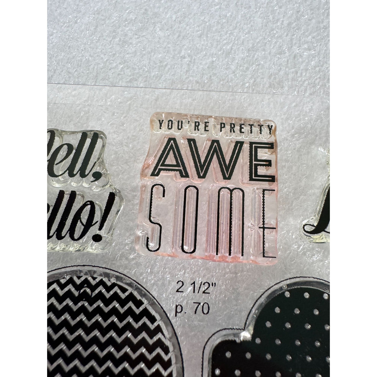 CTMH My Acrylix Acrylic Stamp Set Tagged with Love Cheer Up Buttercup Birthday