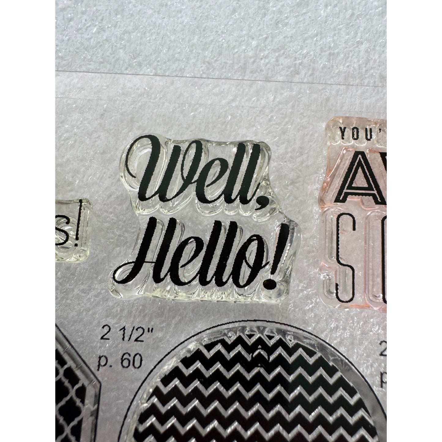 CTMH My Acrylix Acrylic Stamp Set Tagged with Love Cheer Up Buttercup Birthday