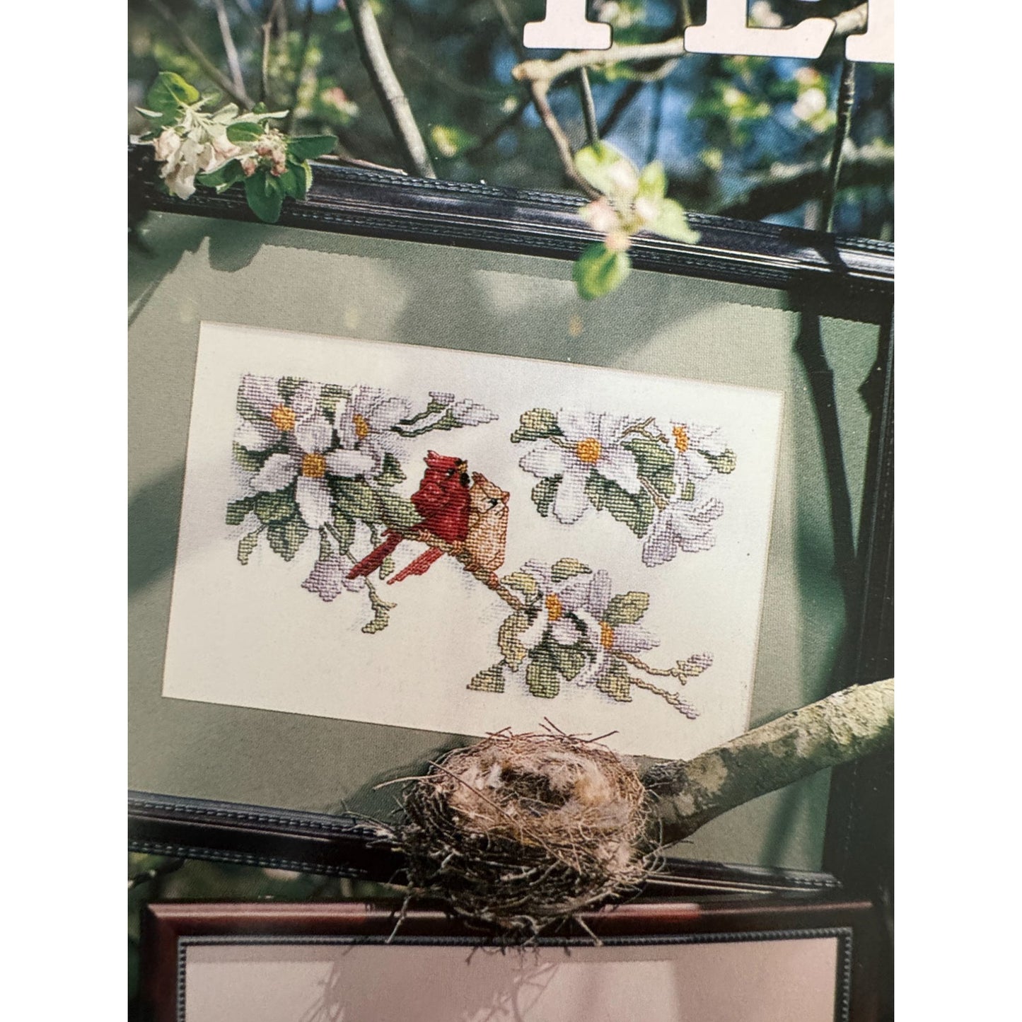 Leisure Arts Cross Stitch Pattern Booklet Favorite Perch Birds Cardinal Songbird