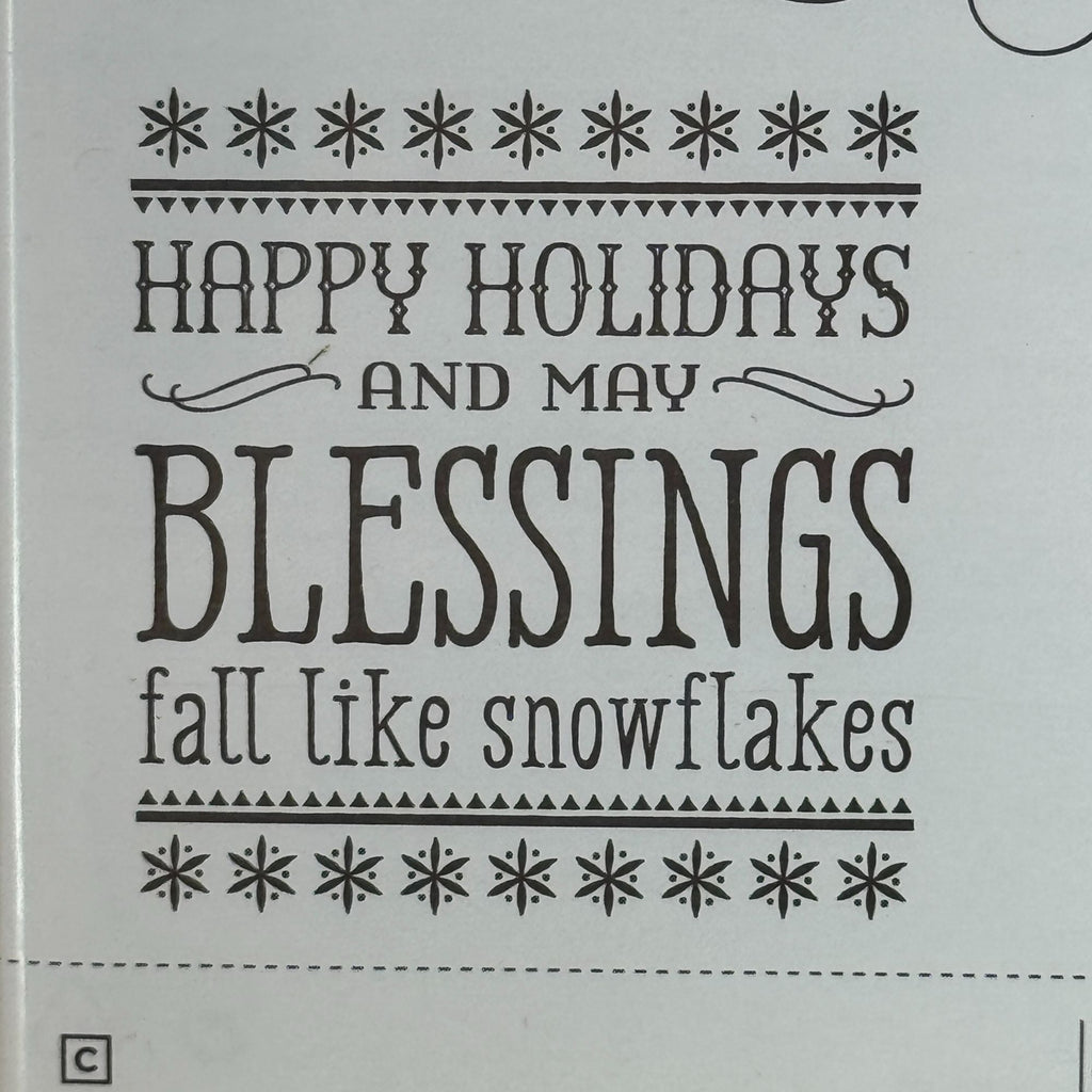 Stampin Up Rubber Stamps Halloween Pun Christmas Blessings Fall Like Snowflakes