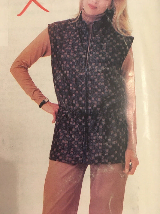 Butterick Sewing Pattern 3296 Vest Drawstring Pants Minimalist Utility 6-10 UC